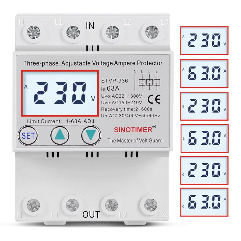 rele de voltagem 3 fases 380v voltimetro 01