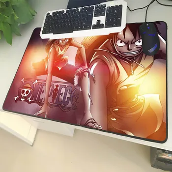 

XGZ Large Size Gaming Mouse Pad Black Lock Edge One Piece Luffy Laptop PC Table Mat Boys Friendship Rubber Non-slip Universal