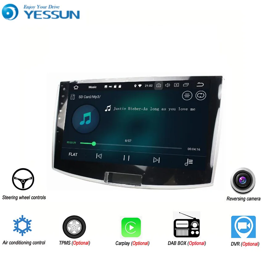 YESSUN Android 9. 0 4G RAM для Volkswagen passat b6 / b7 Автомобильный навигатор GPS мультимедийный плеер