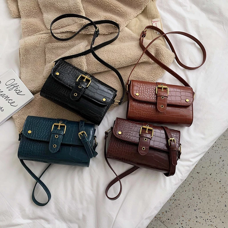 Мини-сумка через плечо из искусственной кожи с каменным узором для женщин, женская сумка через плечо, женские зимние дорожные сумки и кошельки