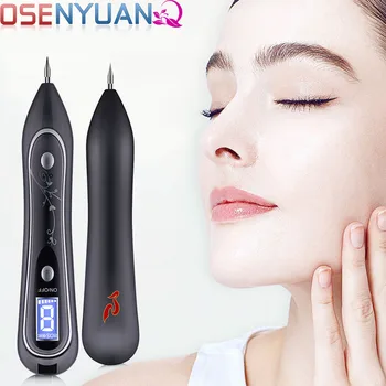 

Mole Remover Pen Skin Tags Remover Dark Spot Remover Skin Wart Portable Rechargeable with 9 Strength Levels LED Spotlight