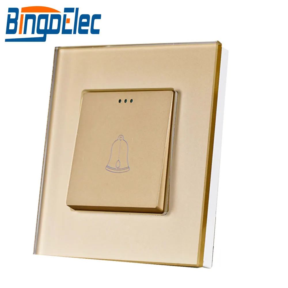 Branco Cristal Vidro Campainha Interruptor Botão de branco cristal vidro campainha interruptor botao de 02