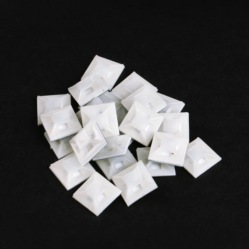 Self Adhesive Stick-on Mounts For Cable Ties Routing Looms Wire Cable Base Clamps Clip 100Pcs cable clip cable clamp