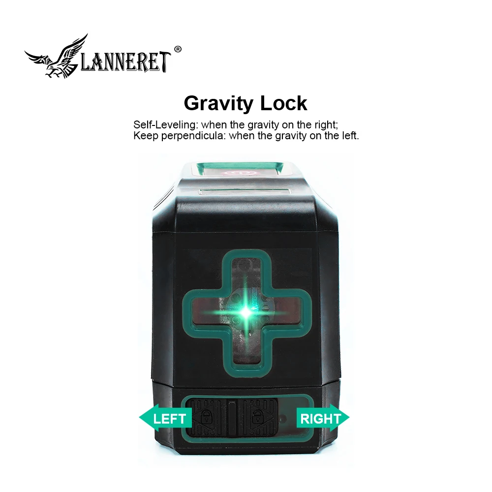 Online LANNERET Laser Level 2 Linien Horizontale Vertikale Kreuz Linien Grün Strahl Rote Strahl Laser Messgerät