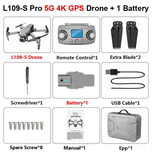 L109S 4K GPS 5G + EPP case