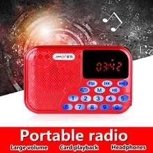 LEORY цифровой портативный стерео плеер AM/FM радио динамик Mp3 музыкальный плеер 3,5 мм аудио светодиодный дисплей