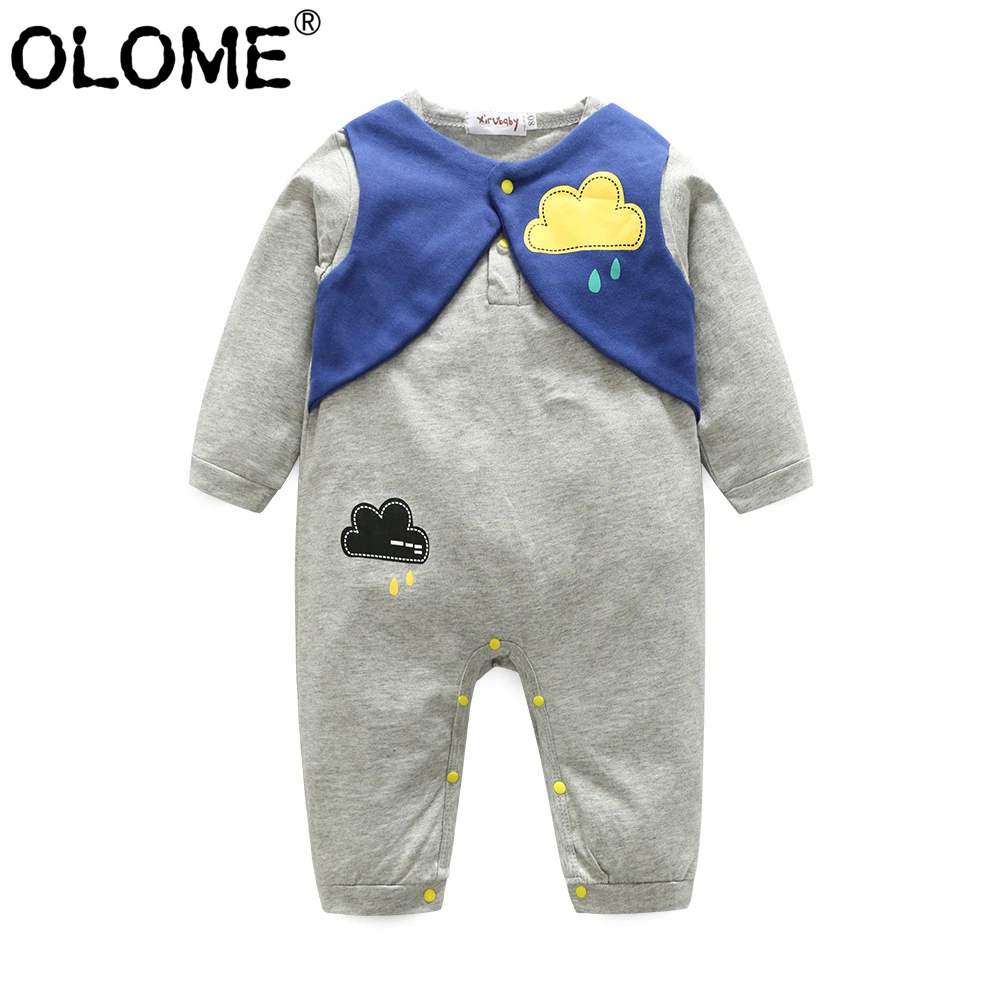 

OLOME Autumn Infant Baby Clothing Cotton Sleepwear for Newborns Cute Toddler Boy Clothes Baby Winter Clothes Sweet Baby Onesie