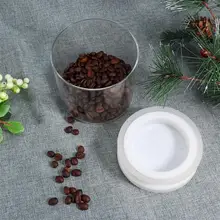 1 шт. высокое боросиликатное стекло Герметичные банки с пластиковой крышкой резервуары для хранения зерна контейнер для хранения чая кофе специй конфеты