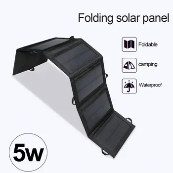 

foldable 5w USB solar panel portable solar charger waterproof mobile phone power battery charger for mini fan/smart phone