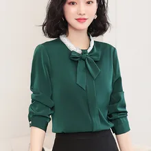 Korean Women Blouses Woman Chiffon Blouse Top Plus Size Woman Beading Bow Blouses Shirt Blusas Femininas Elegante Women Tops Korean Women Blouses Woman Chiffon Blouse Top Plus Size Woman Beading Bow Blouses Shirt Blusas Femininas Elegante Women Tops
