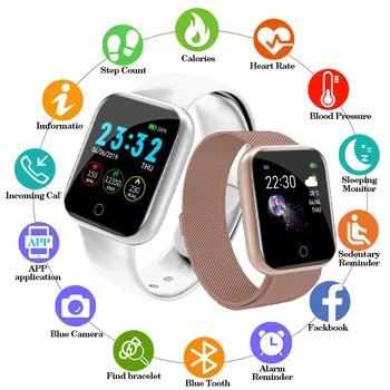 

Hot Sell Man Women Multi-Sport Mode Smart Watch Bluetooth Pedometer Heart Rate Blood Pressure Monitor Wristband Smartwatch 2020