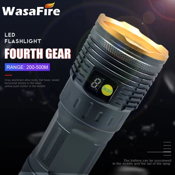 

8000 Lumens Super Bright LED Flashlights Powerful Waterproof 4 Modes Tactical Flashlight Rechargeable Camping Hunting Torch