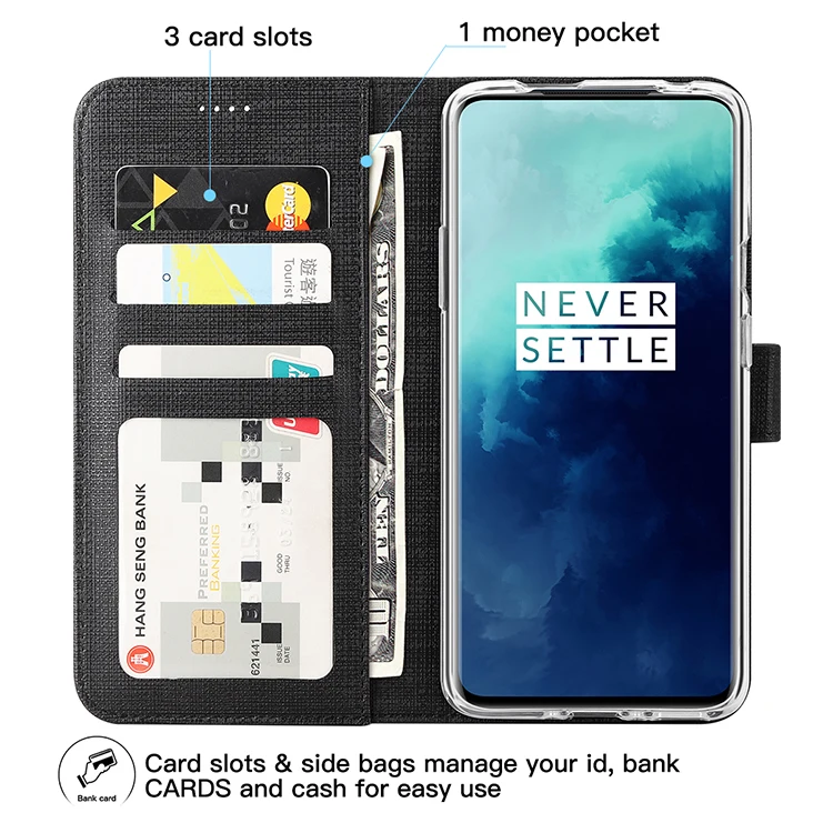 Чехол для Oneplus 7T Роскошный чехол для телефона противоударный флип-кошелек из натуральной кожи защитный чехол s для Oneplus 7T Pro