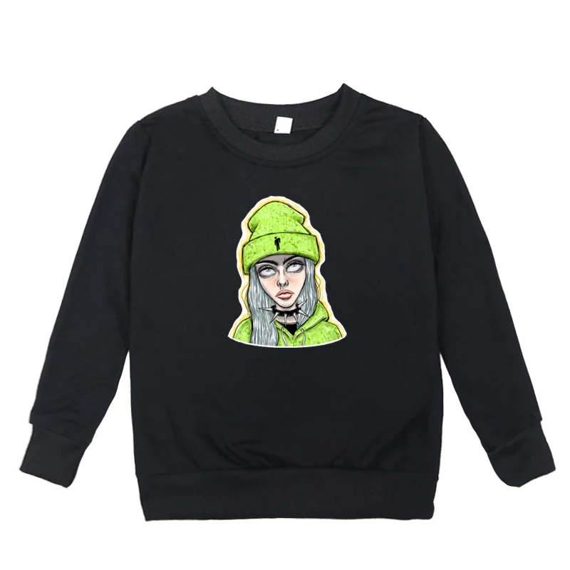 kids hoodies 12 Billie Eilish/футболки для детей; осенне-зимняя одежда с капюшоном; Детские свитшоты; длинный костюм с рукавами для маленьких девочек; толстовки с капюшоном для девочек; - Цвет: kids hoodies 12