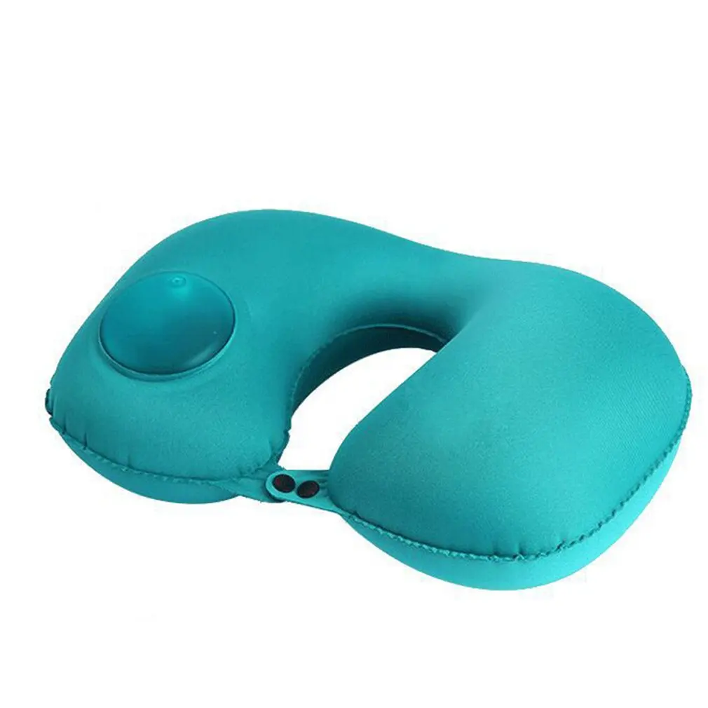 

Automatic Compression Inflatable U-shaped Pillow TPU Milk Silk Material Inflatable Travel Neck Protector Pillow