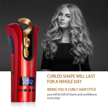 

Automatic Hair Curlers Ceramic Curling Iron Bar Professional Rotating Wavy Styling Curler for All Hair with LED Digital Display