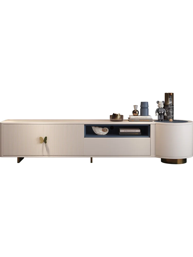 

Nordic Light luxury TV cabinet modern simple small family economic living room Italian minimalist coffee table combination suit