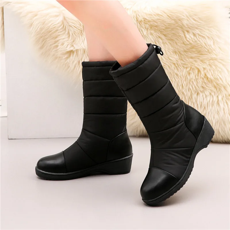 Cena FEDONAS jesienno zimowa damska nowe ciepłe buty ze skórki cielęcej klasyczne buty na śniegu buty na co dzień kobieta platforma duże rozmiary długie buty