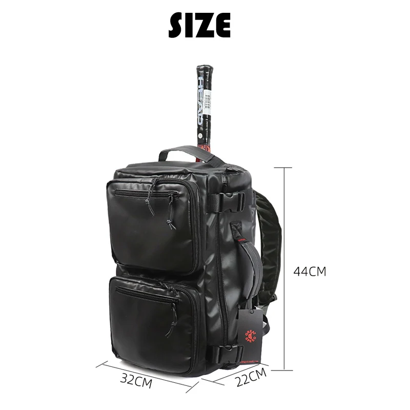 Multifunction 3 Uses GreatSpeed Tennis Bag 800DPVB Waterproof Tennis Squash Racket Backpack Shoulder Bags Shoes Clothing Handbag 2