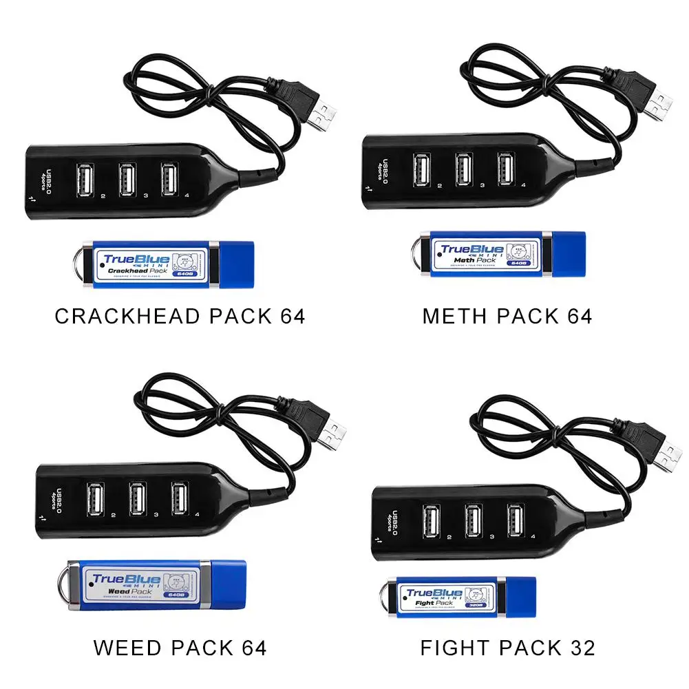 

True Blue Mini Crackhead Pack 32G/64G Fight Pack for PlayStation Classic playstation accessories with a mini USB hub