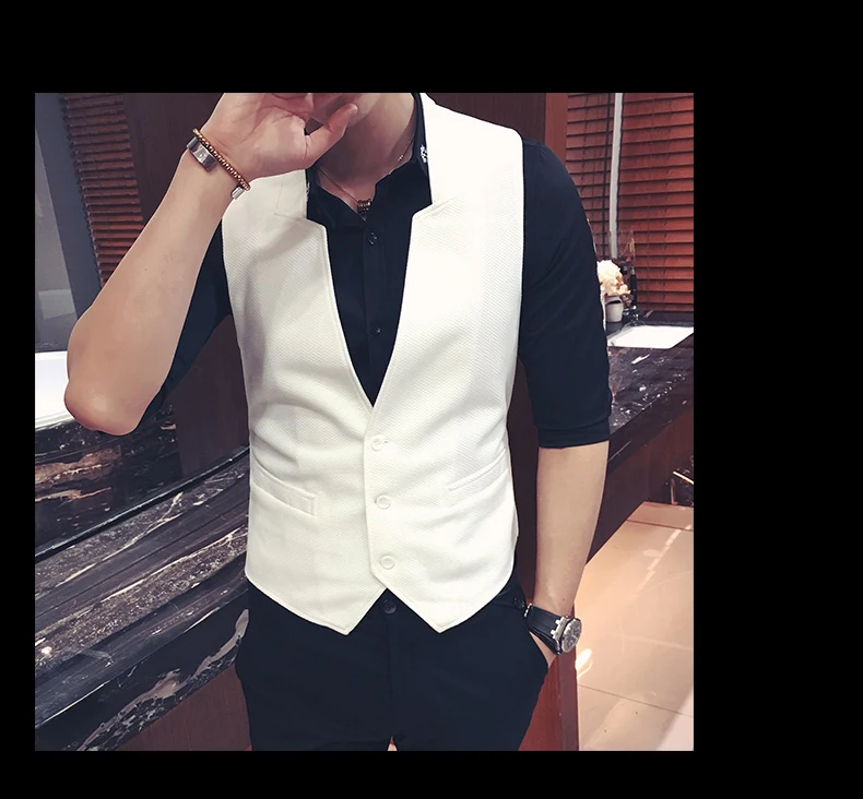 Брендовая одежда Весенняя мода для мужчин slim fit Жилет для делового костюма/мужской Высококачественный чистый хлопок досуг Ma3 jia3 размер S-5XL