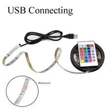 USB Светодиодные ленты лампы 5050 цвет RGB 5V IP65 водонепроницаемый светильник со светодиодной подсветкой из 30 светильник usb-интерфейс 5 метров