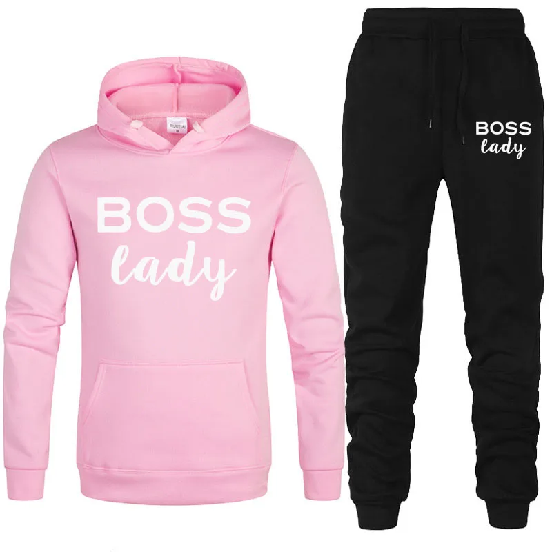New Tracksuit Men set boss lady Print Hooded Sweatshirts set Fleece Hoodies Sportswear Set Sweatpants Hoodies Men's 2 piece set New Tracksuit Men set boss lady Print Hooded Sweatshirts set Fleece Hoodies Sportswear Set Sweatpants Hoodies Men's 2 piece set