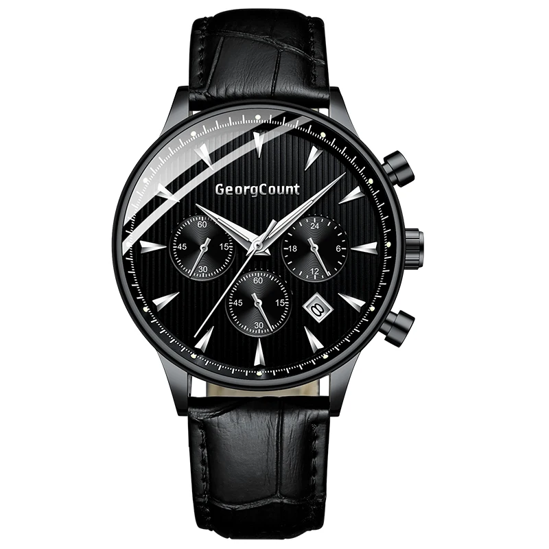 Мужские повседневные спортивные часы для мужчин Лидирующий бренд Роскошные военные часы из нержавеющей стали мужские часы с хронографом кварцевые наручные часы 5 бар - Цвет: G001-HHSH
