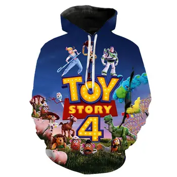 

2020 Cartoon Anime 3D Hooded Men Women Sweatshirts Boys Girls Toy Story Season 4 Printed Hoodies Children Fashion Pullover Tops