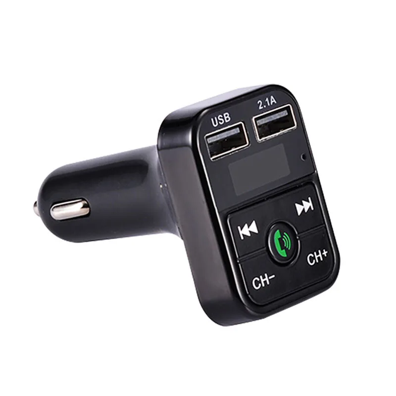 Rovtop Handsfree комплект беспроводной связи bluetooth для автомобиля fm-передатчик TF карта ЖК MP3-плеер двойной USB 2.1A автомобильное зарядное устройство для телефона Z2 - Название цвета: Black