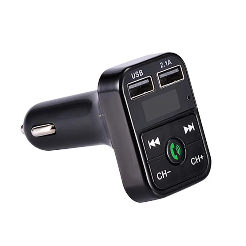 Black Rovtop Handsfree комплект беспроводной связи bluetooth для автомобиля fm-передатчик TF карта ЖК MP3-плеер двойной USB 2.1A автомобильное зарядное устройство для телефона Z2 - Название цвета: Black