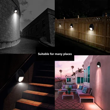 

HOT-Solar Deck Lights, Solar Powered Led Wall Lights Outdoor Waterproof -Landscape Garden Patio Yard Security Stair Post Light 4