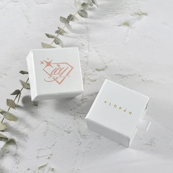 

100pieces Personalized packaging can print your logo with rose gold or gold ring box