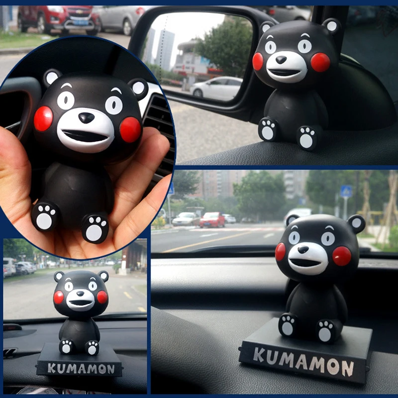 Украшение автомобиля Медведь kumamoto качающаяся голова держатель телефона мультфильм животное автомобиль аксессуары для интерьера украшения