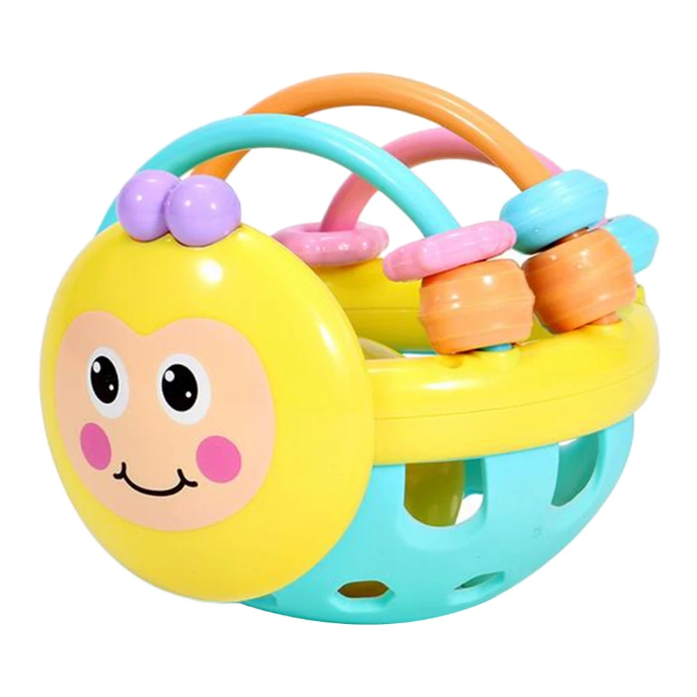 Мягкая резина Juguetes Bebe мультфильм пчела рука стучать погремушка гантели Ранние развивающие игрушки для ребенка руки детские игрушки с колокольчиком#30