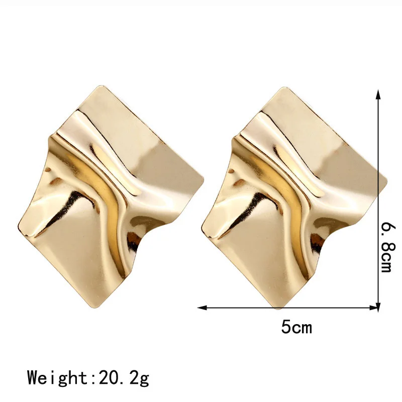 Ear Clip Earrings Clip Earrings Ear Clip New Gold Color Clip Earrings for Women Geometric Non Pierced Statement Earrings Fashion Party Jewelry Gift