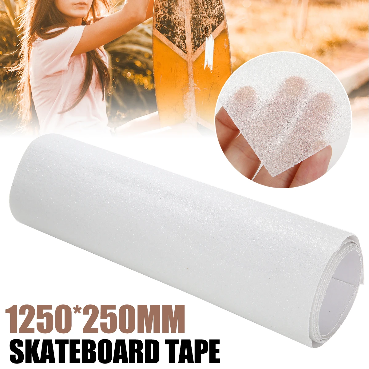 

Excellent 125 x 25cm PVC Clear Longboard Skateboard Thickened Griptape Sticker Grip Tape Sheet New