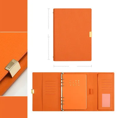 Orange A5/6 роскошный дизайн, школьные офисные блокноты, канцелярские принадлежности, утолщенный блокнот для встреч, милый дневник для записей, блокнот Bullet Journal - Цвет: Orange