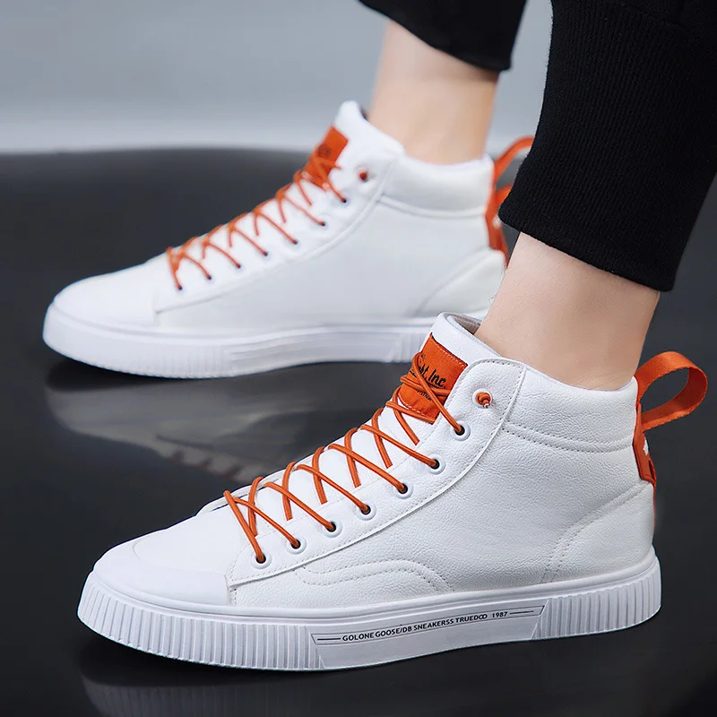 M-High-top/модная обувь для активного отдыха; сезон осень-зима; износостойкая обувь для активного отдыха; однотонная повседневная мужская обувь на шнуровке