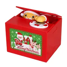 Милый Санта-Клаус, копилка, автоматическая, для захвата монет, для еды, для экономии денег, коробка для кражи, копилка, рождественский подарок для детей