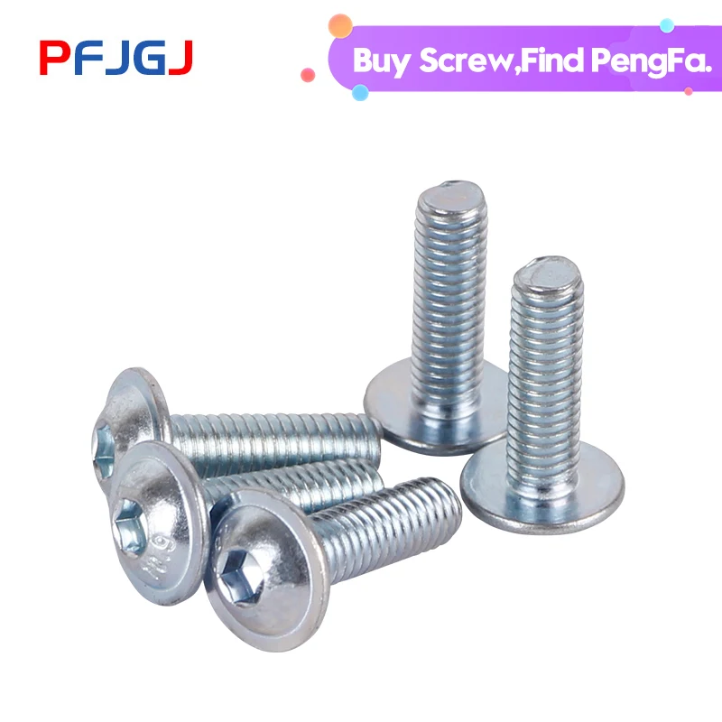 

Peng Fa 10.9 Galvanized With Washer Button Head Hex Screw Socket Head Cap Screws With Pad Bolts M4 M5 M6 M8 M10 M12