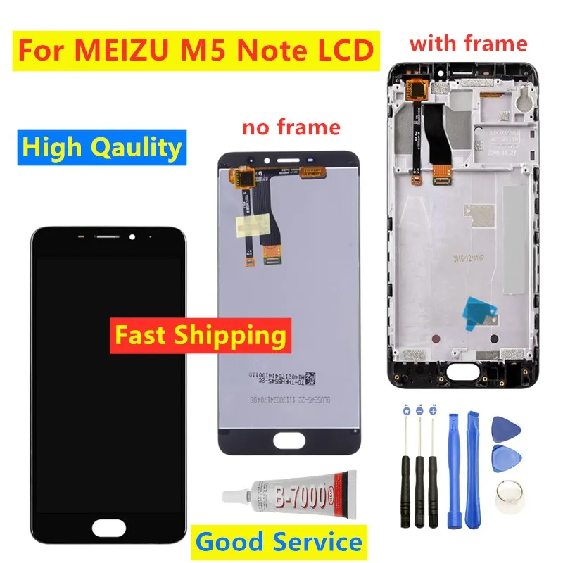 100% протестированный ЖК экран 5 дюйма для Meizu M5 Note M621Q M621M M621C M621H сенсорный
