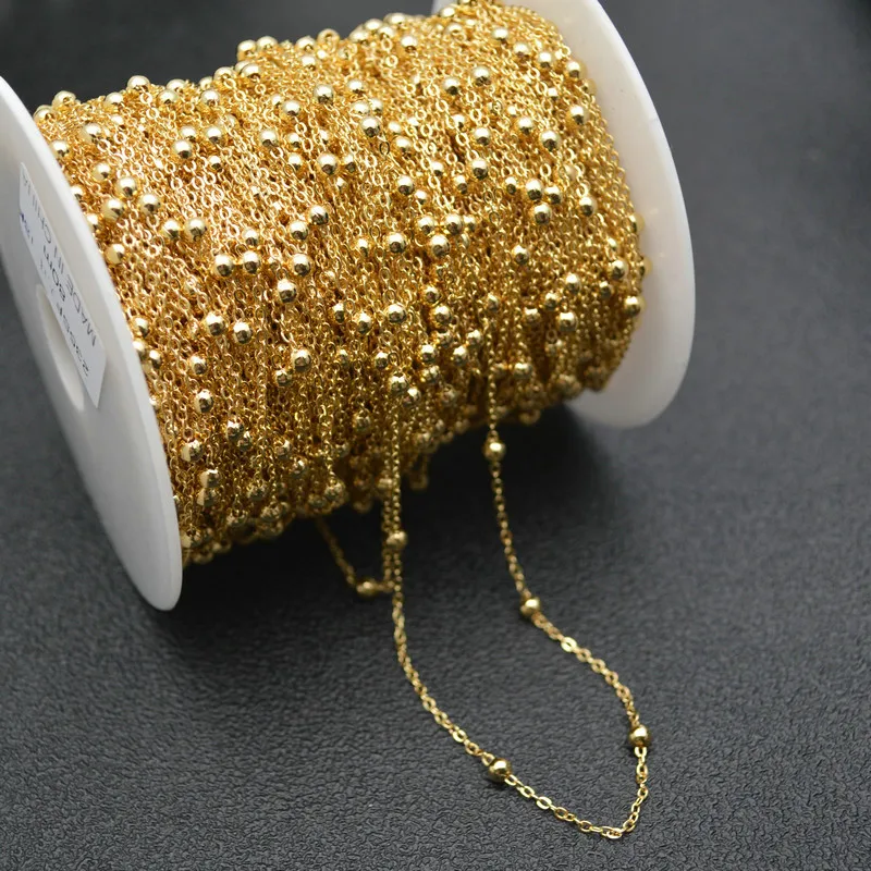 

Metal Clavicle Chains DIY Necklace Bracelet Gold Filled Stainless Steel Link Man Woman's Jewelry Craft Making Components