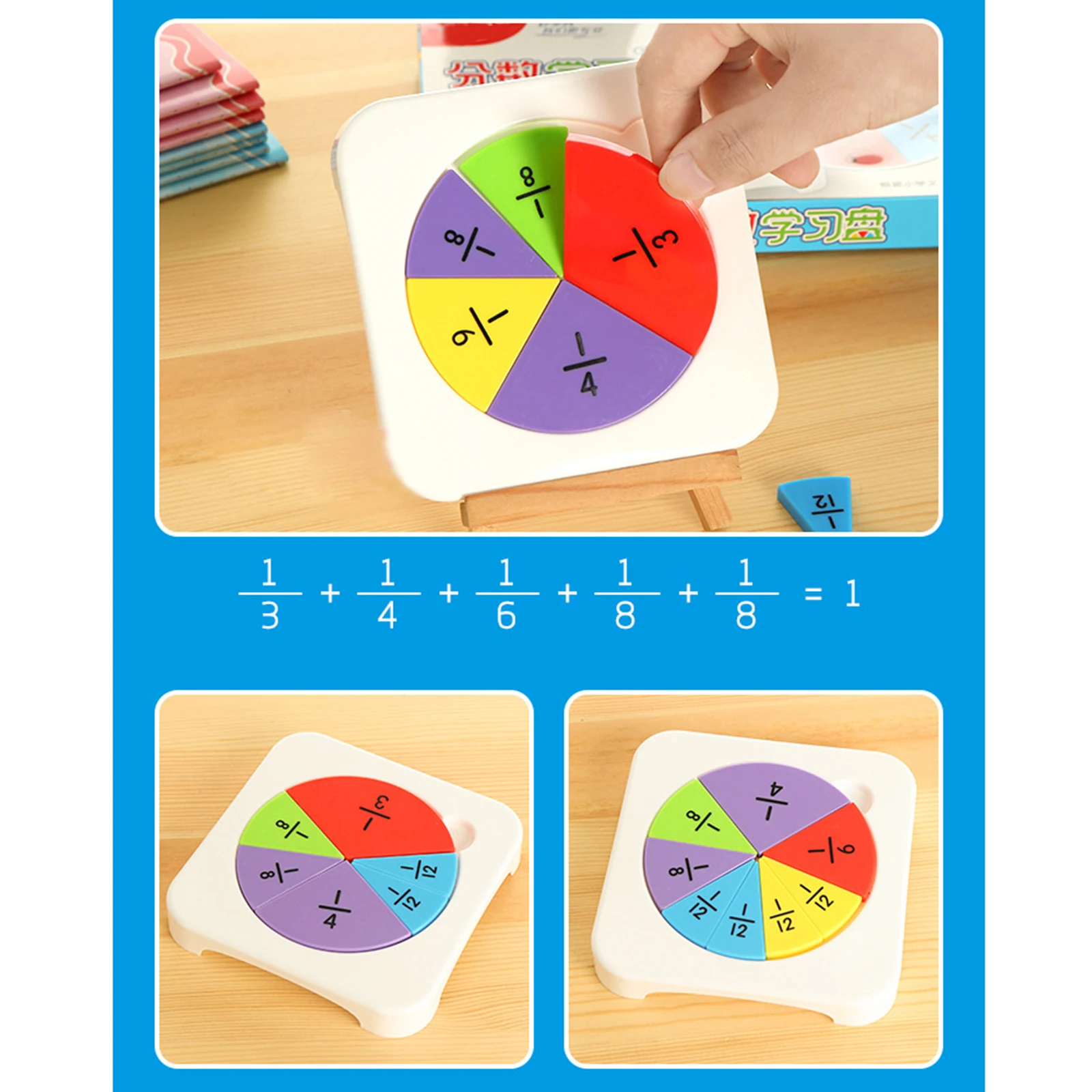 

New Numbered Mathematical Circular Fractions Children Manipulator