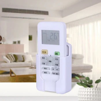 

NEW Wall Mount Air Conditioner Remote Control Holder Case Storage Box White Plastic Hook Holder Strong Hanger Organizer