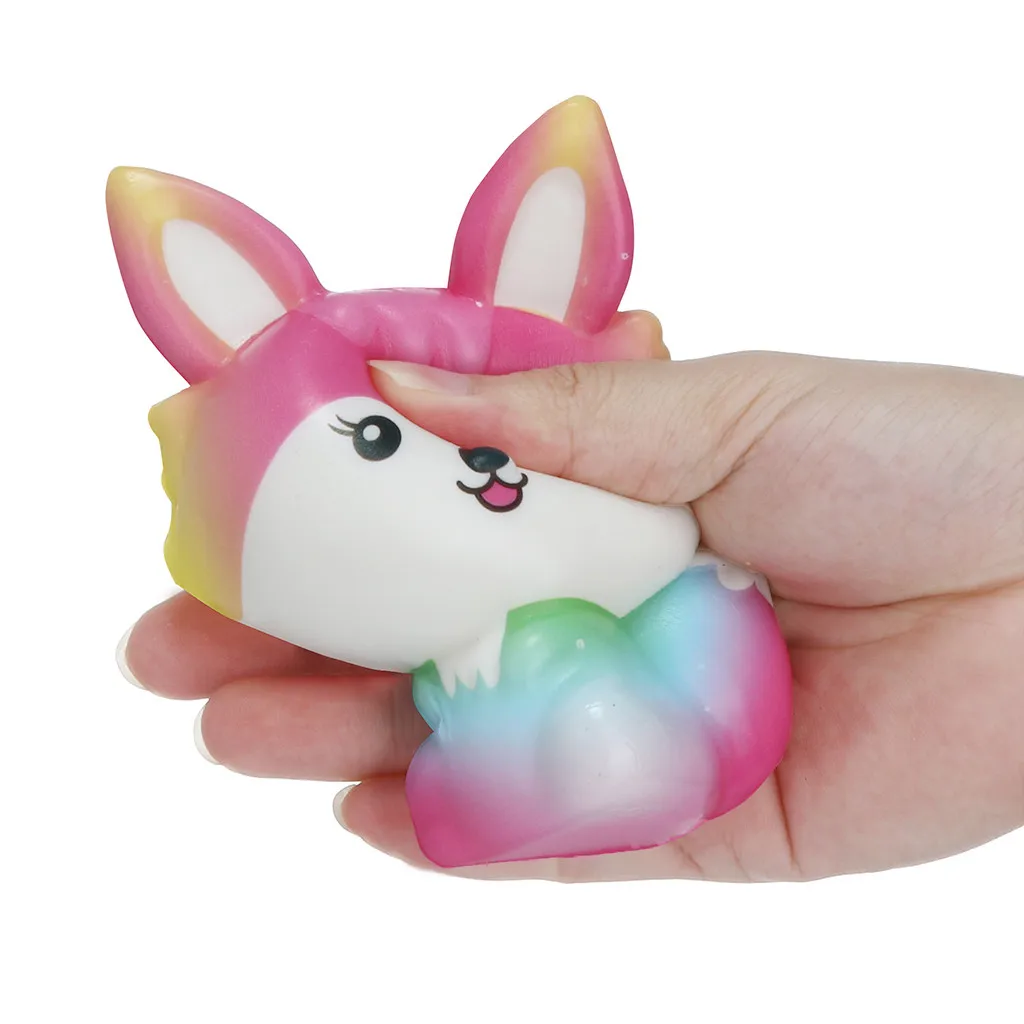 Игрушка Squishies Fox медленно поднимающийся крем Kawaii ароматизированный облегчение стресса милые животные медленно поднимающийся ароматизированный подарок на день детей сжимающая игрушка
