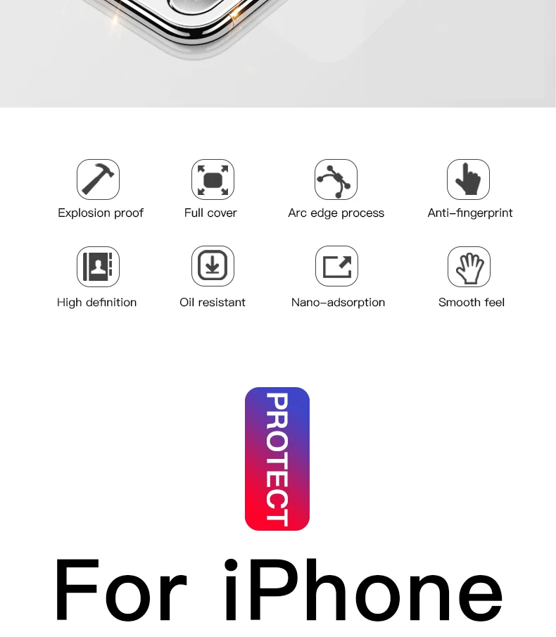 Передний+ задний 2 шт. закаленное Стекло для iPhone 8, 7, 6, 6S Plus, задний Экран среднего класса против царапин для iPhone 11 Pro X XR XS Max защитная пленка