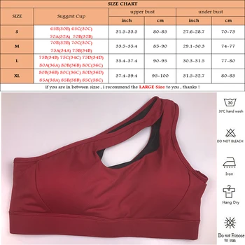 SEXYWG Sexy One Shoulder Solid Sports Bra Women Fitness Yoga Bras Gym Padded Sport Tops