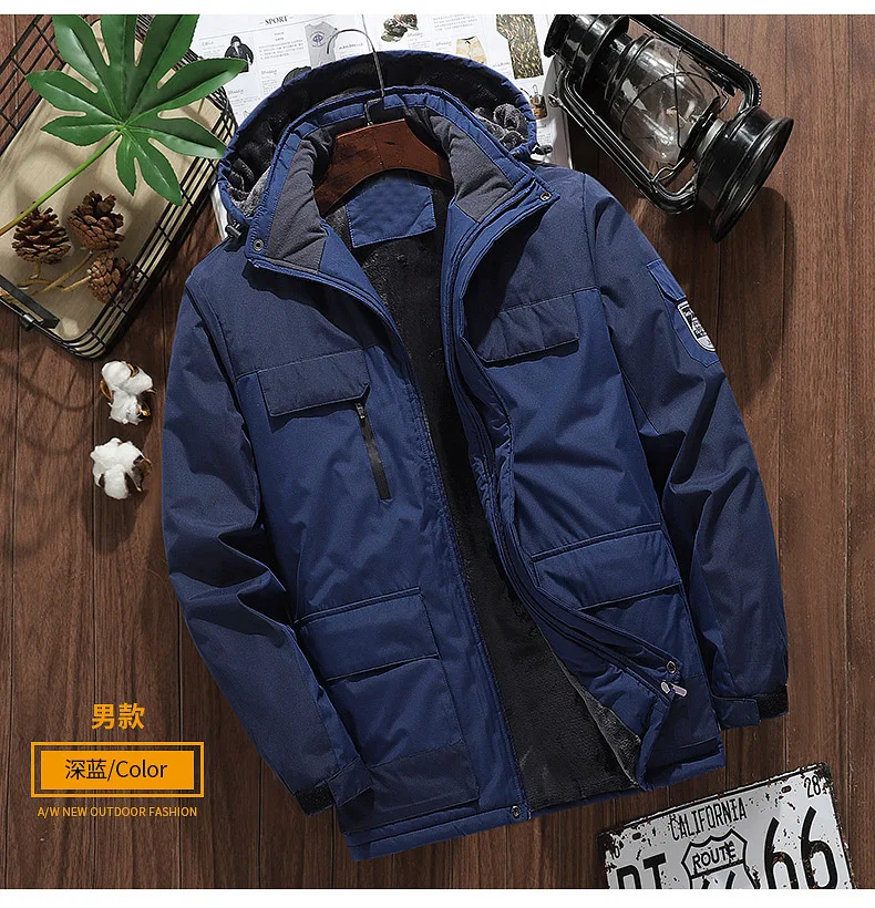 fur parka Men Plus Size Jacket Winter 2022 Outerwear Oversize Coat Fleece Down Warm Parka Male 8XL 9XL Big Hooded Waterproof Jacket Men best winter jackets