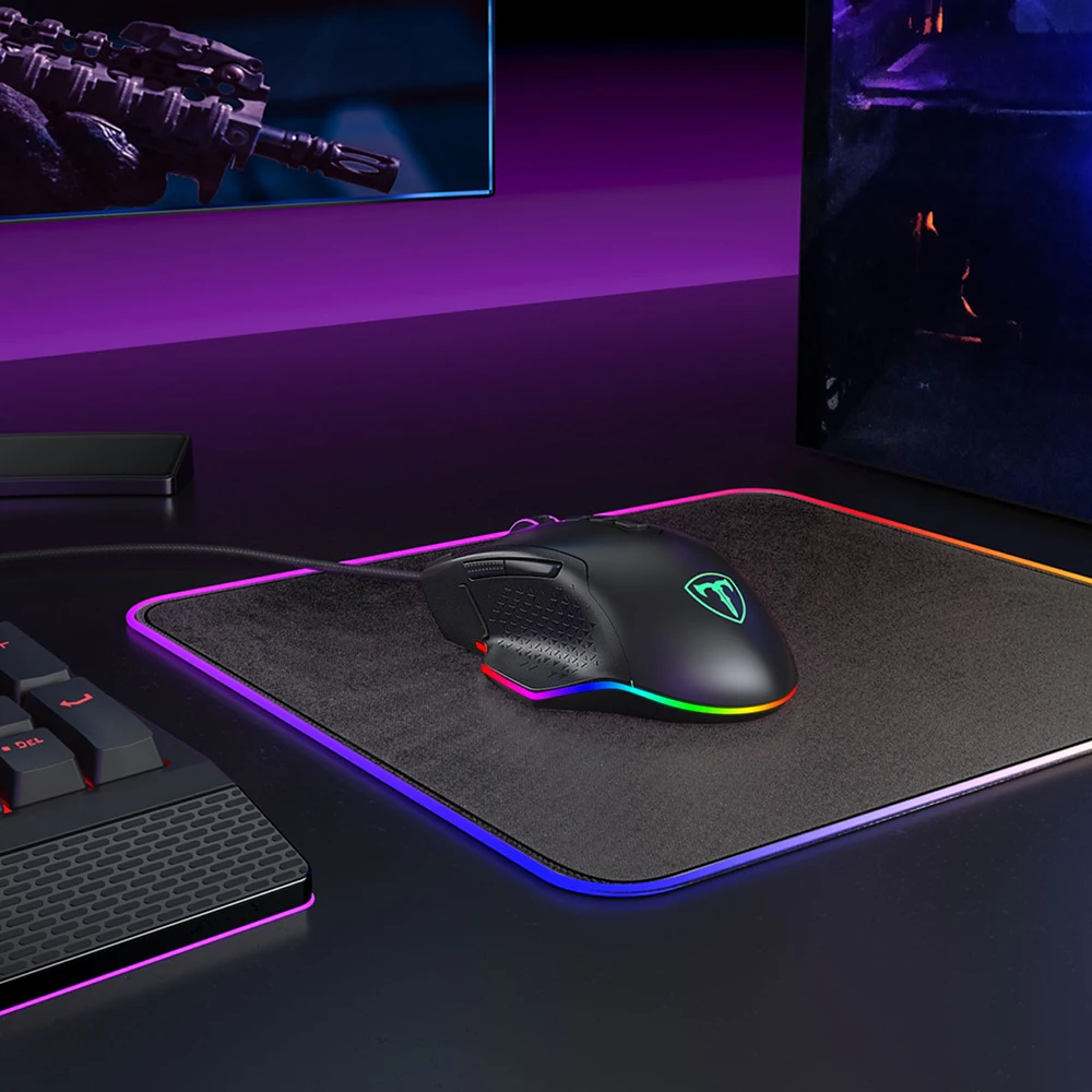 PICTEK PC257 Gaming Mouse Wired 12000 DPI Ergonomic Mouse USB With RGB Backlit 10 Programmable Buttons For Computer Gamer Mice PK Razer Gaming Mouse (6)